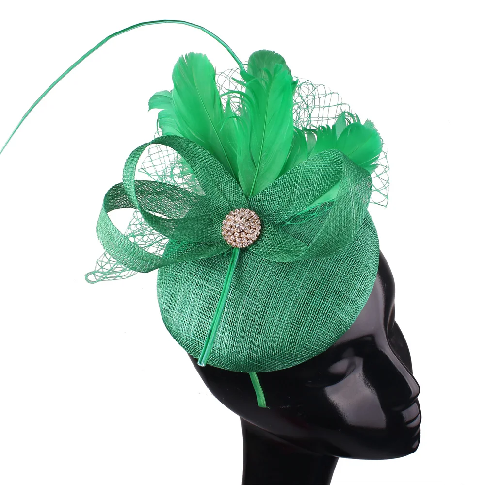 

Elegant Bowknot Cocktail Fedoras Formal Derby Fascinator Hat Accessories With Cute Veils Headbands Lady Chuch Headpiece Headwear