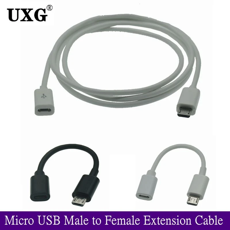 Full Connection 5Pin Micro USB Male To Female USB2.0 Short Data Charging OTG Cable Converter Extension Adapter 10cm 25cm 1.5m 2m usb charger camera