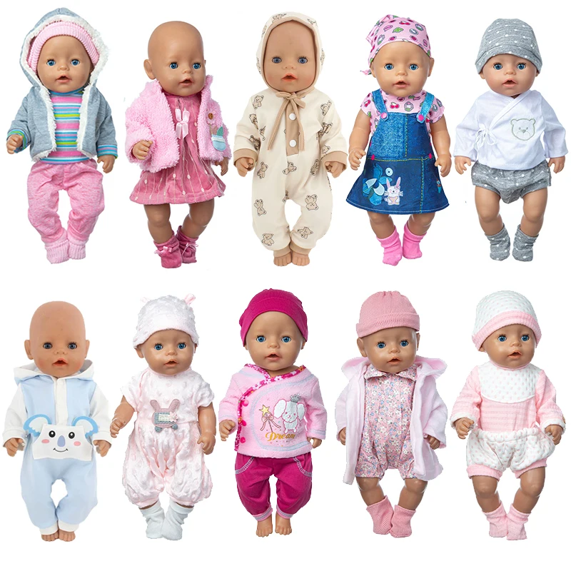 Baby Doll Clothes For 17 Inch Baby Reborn Doll 43cm Doll Accessory for Doll Clothes Accessories