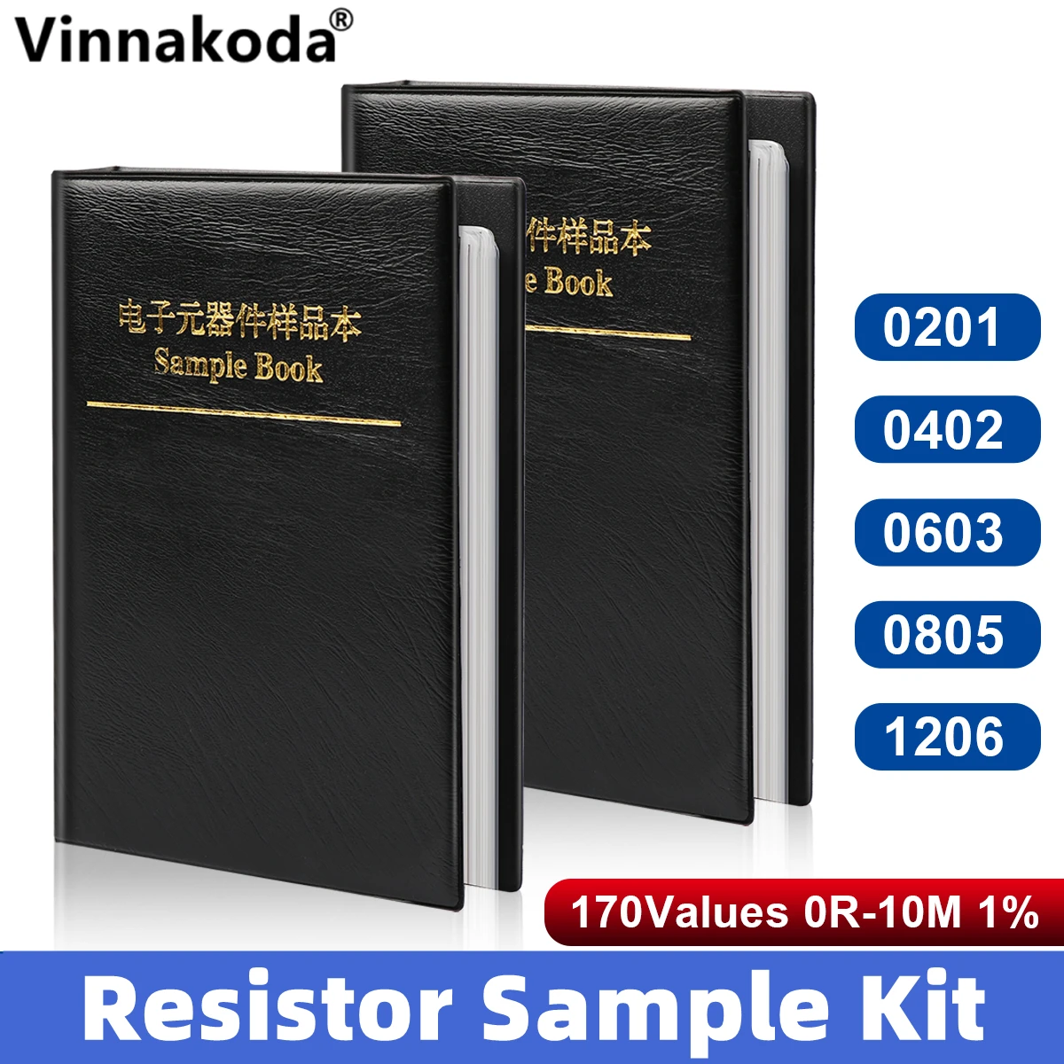 

Resistor Kit 0805 0201 0402 0603 1206 170Values 0R-10M 1% SMD Sample Book Chip Resistor Assortment Kit DIY SMT SMD Sample Book