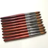 Big Size Round Sharp 1pcs 10#12#14#16#18#20#22#24 Kolinsky Sable Drawing Acrylic Nail Art Brush Red Wood Crystal Manicure Salon 4