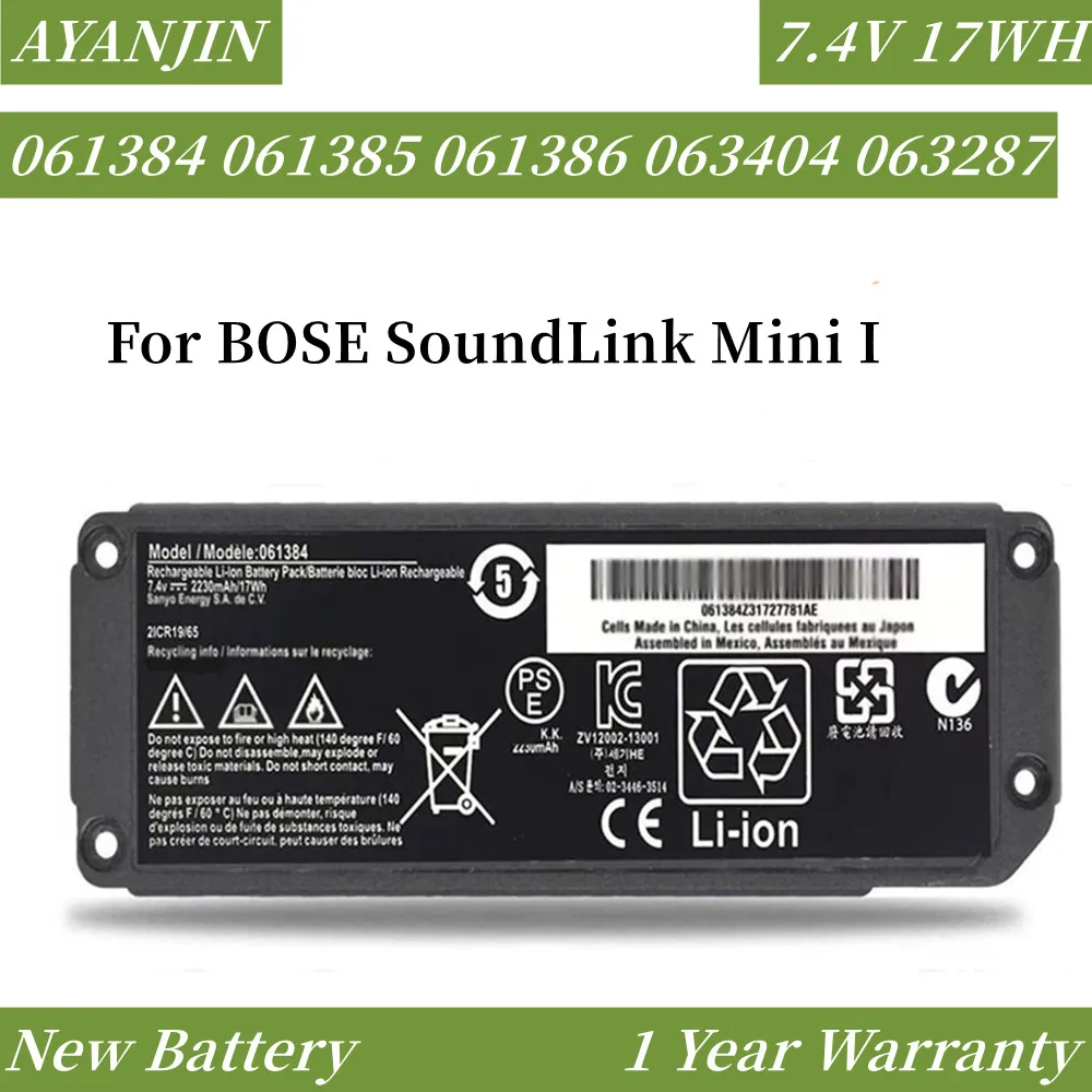 Bose Battery Pack 063287 Bose Soundlink Mini 061384 061385 061386