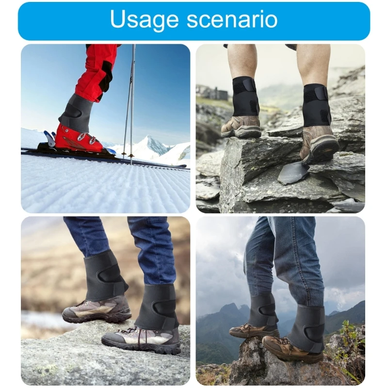 Waterproofs Leg Gaiters Adjustable Snow Boot Gaiters Warmer Shoes Cover for Hiking, Walking, Hunting, Mountain Climbing