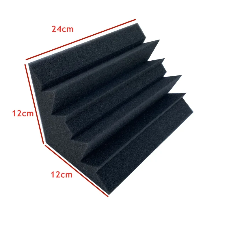 16Pcs Acoustic Foam 12Pcs 12x12x24cm Bass Traps + 4Pcs 15x15x15cm Cubes Combination Flame Retardant Corner Panels soundproof foam