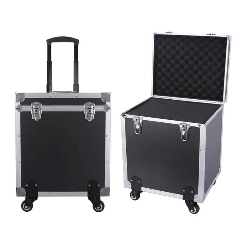 Aluminum Alloy Flight Case Audio Packaging Storage Transportation Portable Professional Complete Tools Boxes with Wheels Trolley 6