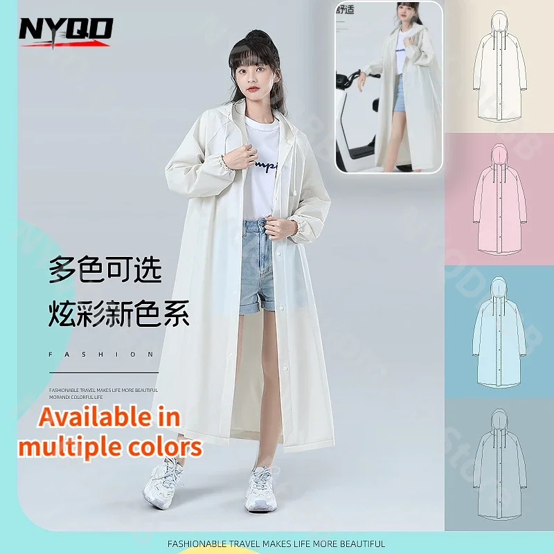 Transparent One-piece Children's Raincoat Non Disposable Portable Adult Raincoat Price EVA for Outdoor Travel