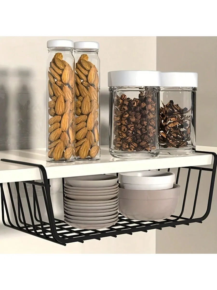 Under table hanging multi-layer storage basket 1pc for Student Dormitory Kitchen