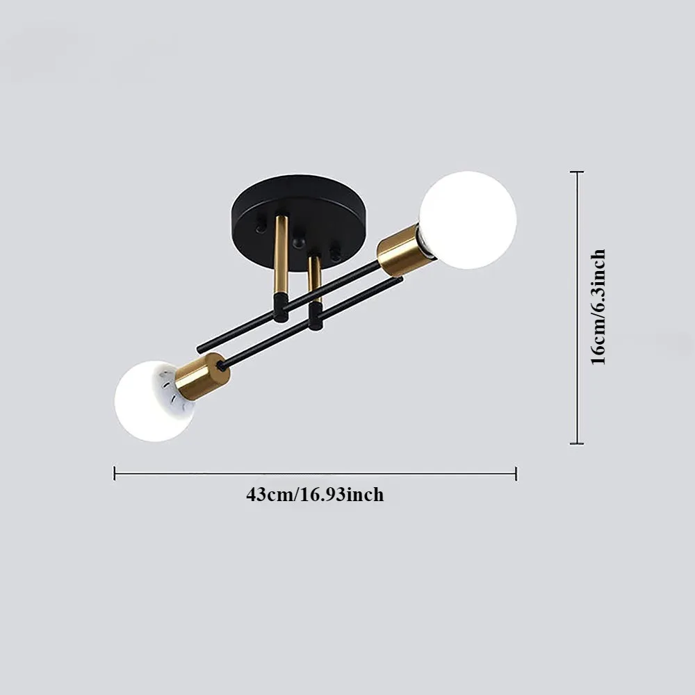 Vintage E27 Ceiling Lighting Fixture Image 1