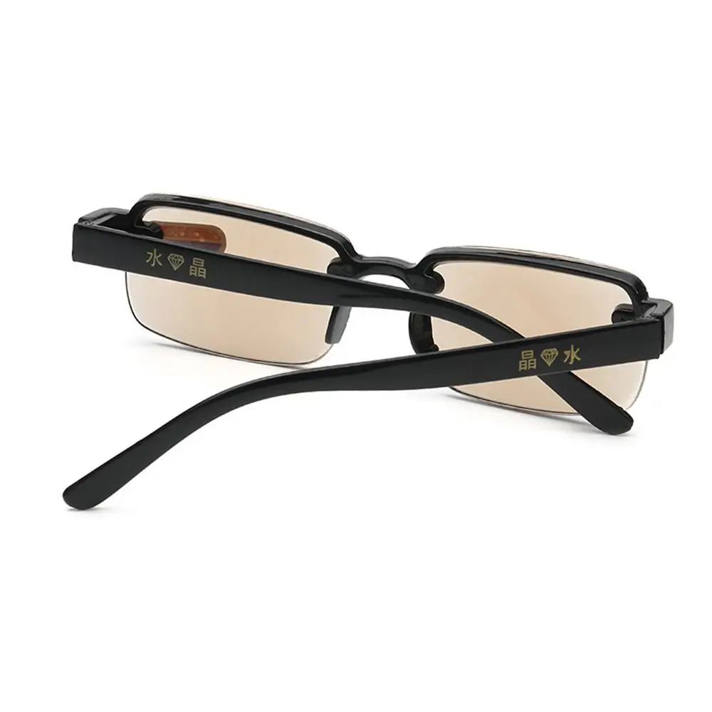 Hochwertige Halbrahmen-Lesebrille für Männer und Frauen, modisch, quadratisch, Computer-Presbyopie-Brille, plus Brillen +1,0 +4,0 – Detail 4