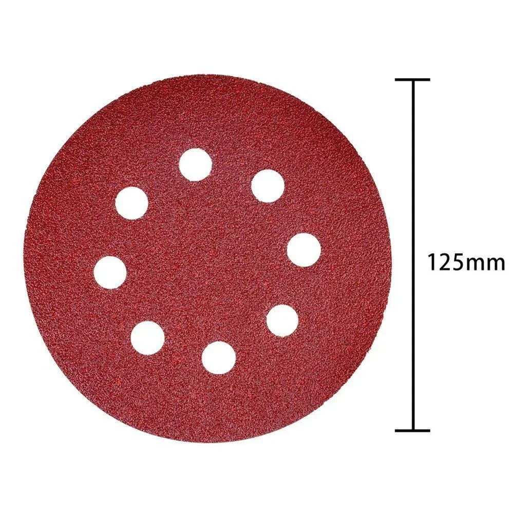 XCAN 5 Inch 125mm 8 Hole 40-3000 Grit Round Shape Sanding Discs Buffing Sheet Sandpaper 8 Hole Sander Polishing Pad - 1420