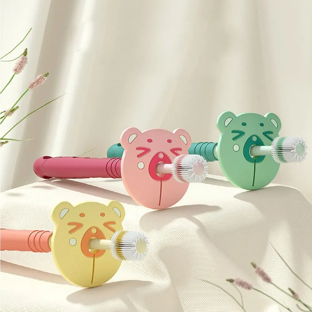 

Useful Nano Material Food Grade Cartoon Bear Kids Toothbrush Baby Oral Cleaner Cleaning Toothbrush Children's Toothbrush