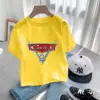 Disney Pixar Lightning Mcqueen Cars Anime Print Cartoon T-Shirt Boys Girls Summer Cotton Round Neck Short Sleeve T-Shirt 3