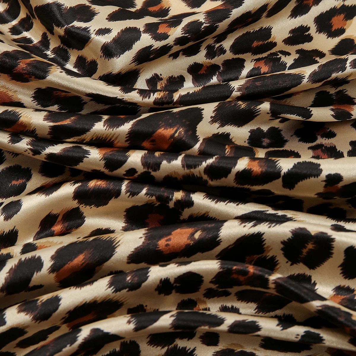 90cm Leopard Print Square Scarf Satin Silk Headband Muslim Woman Hijab Lady Fashion Hairwrap Rock Style Headscarf Islim Turban 6
