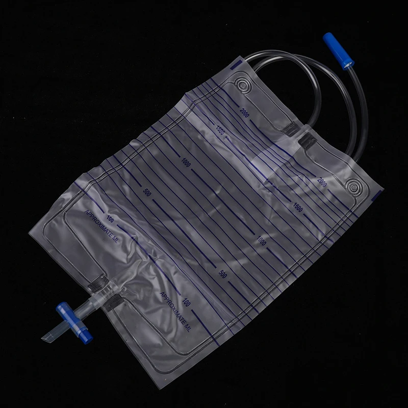 2000ml Disposable Urine Bag Unisex Anti-reflux External Catheter Medical Urine Collector Drainage Pack Urinary Incontinence