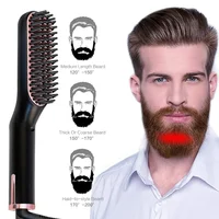 Portable Electric Hair Comb Brush 3 in 1 Hair Straightener Brush Fast Heating Styling Tools 1