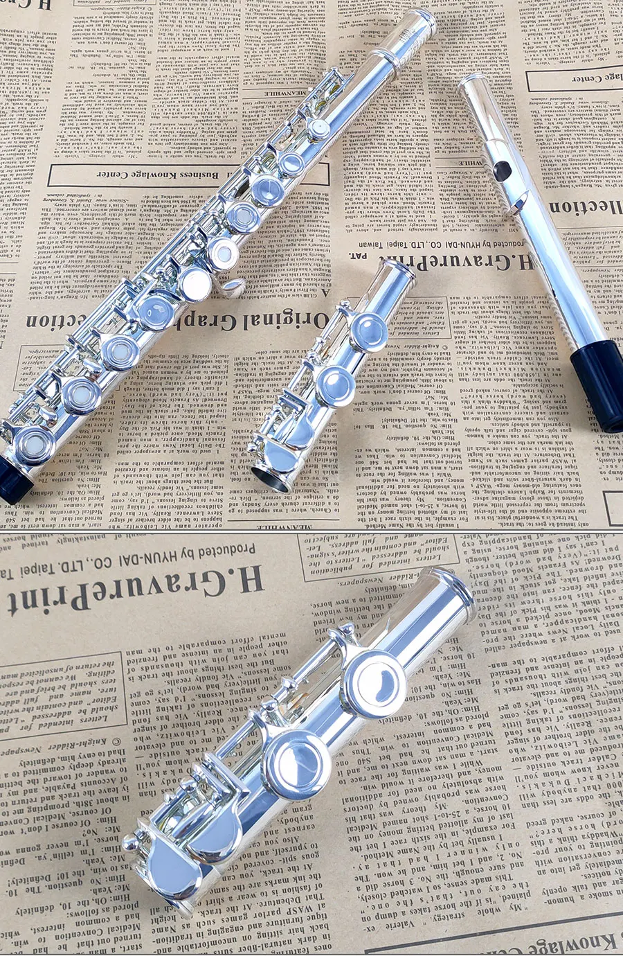 MORESKY Flöte 16/17 Öffnen/Schließen Löcher C-Tasteninstrument Kupfernickel vernickelt Konzert mit E-Taste MFL-601/602 – Detail 7