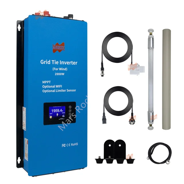 2000W 48V DC MPPT Wind Inverter with Limiter 230V 240V AC 2 Phase On ...