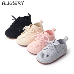Brand New Infant Baby Boys Shoes for Summer Girl Casual Shoes Anti-slip Rubber Sole Sneakers Newborn Knitted Footwear 1 Year Old