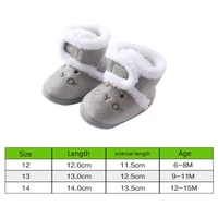 Babies Girls Winter Snow Shoes Infant Shoes Warm Boots Toddler Newborn First Walker Crib Shoes for 3-5-7-9 Months Babies 2