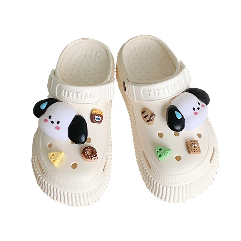 Ins Sweaty Little Dog Hole Garden Shoes Summer Creative Thick Soles Hollou Out Sandals Female Slipper Beach Water Shoes