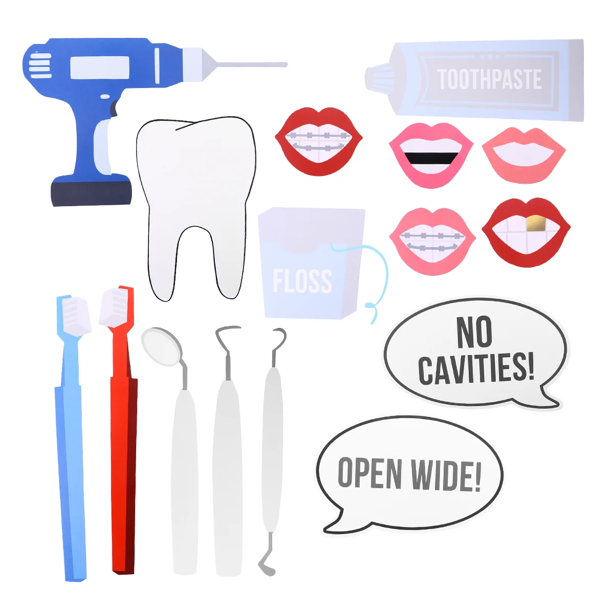 

16 Pcs Party Accessories Doctor Photo Prop Decoration Photobooth Props Make up Kits