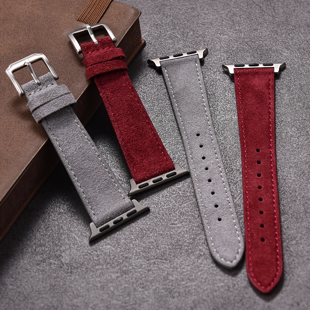 Vintage Suede Leather Watch Strap Bracelet