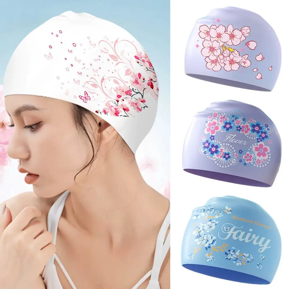 

Силиконовая шапочка для плавания, аксессуары, ультратонкие водонепроницаемые шапочки для душа, прочный купальник, тюрбан для женщин