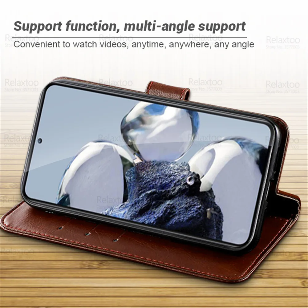 owlhold Cover Xiaomi 12T Custodia Xiaomi 12T Pro Magnetica Portafoglio Flip [Antiurtoo][Cavalletto][Carta Fessura] Cover Pelle per 12T/12T Pro/K50 Ultra -Nero