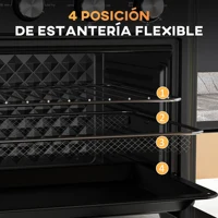 Homcom Four De Table Électrique Multifonction 30L 1600W 43X39X39Cm Noir 5