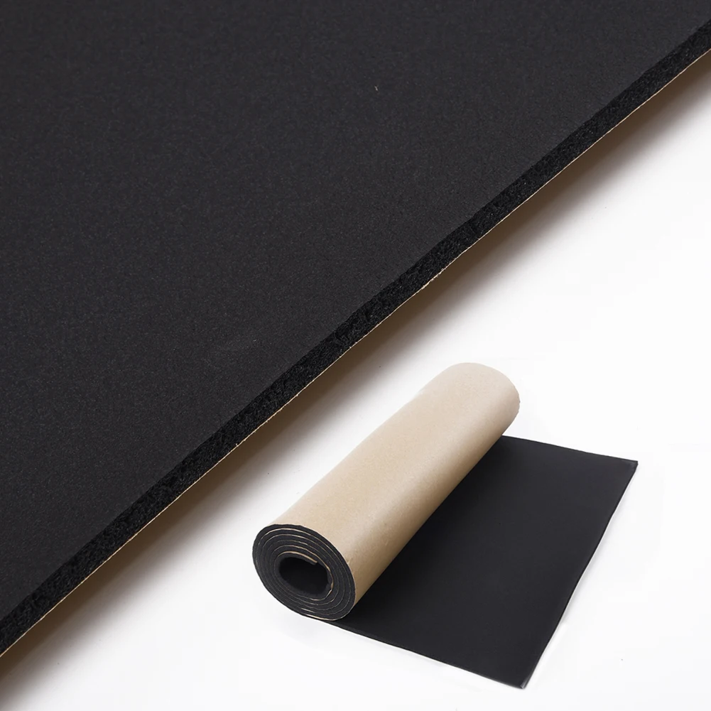 Car Soundproofing Insulation 200*50cm Car Auto Sound Proofing Deadening Insulation Self Adhesive Cell Foam Interior Accessories Soundproof Cotton