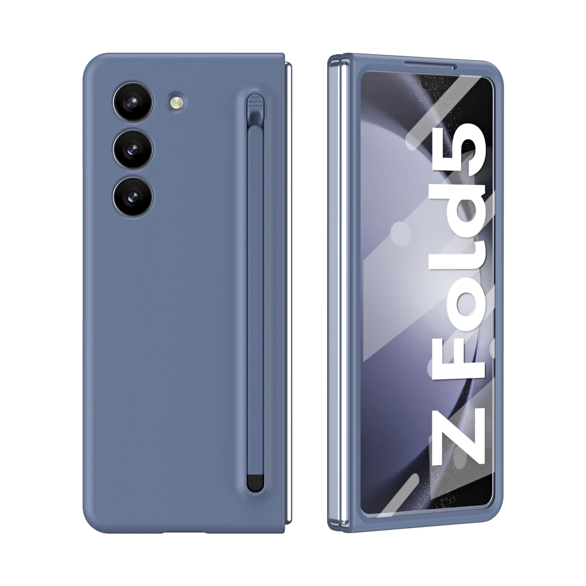 Phone Case For Samsung Galaxy Z Fold 5 4 5G With Touch Pen Front Screen Glass Hard Plastic Cover_voghion.com