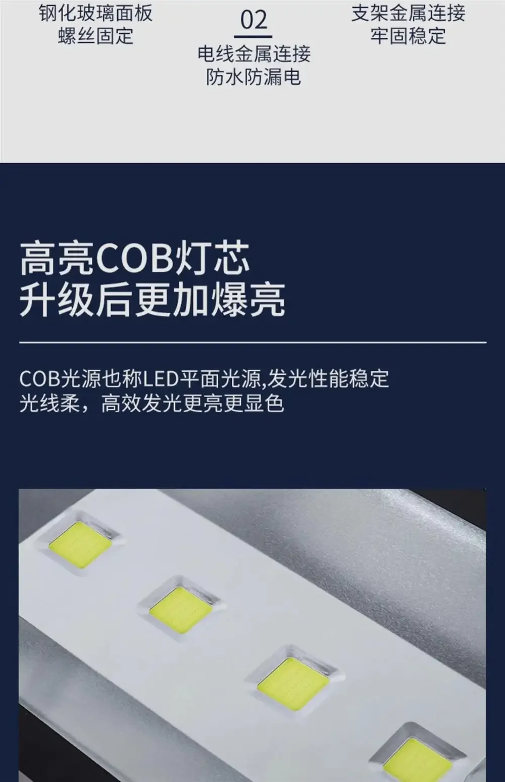 Description Picture 6 of itemled spotlight outdoor lighting outdoor waterproof floodlight engineering high power special strong industrial workshop light