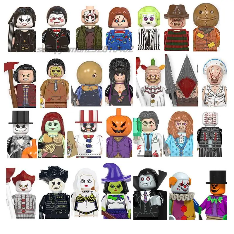 Halloween Horror Movie Series Building Blocks The Shining Silent Hill Bricks Jack Pyramid Head Action Figures Giocattoli Per Bambini