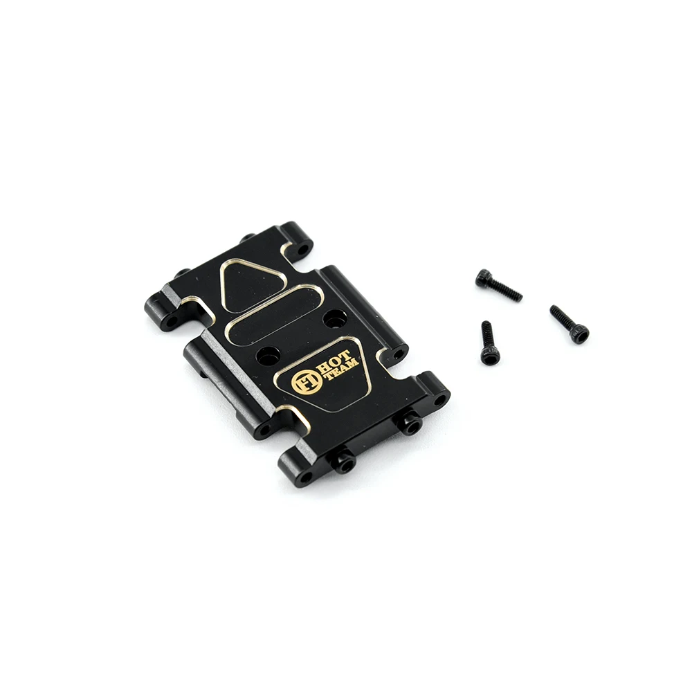 hot team axial scx10 pro carbon fibre axle servo mount Hot Team Brass Mid Gear Box Skid Plate for Axial 1/24 AX24 Car