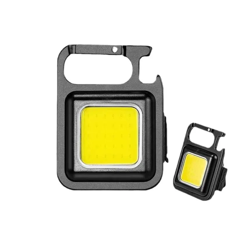 

Hot mini keychain light TYPE-C charging portable light outdoor strong magnetic working light Keychain flashlight for camping