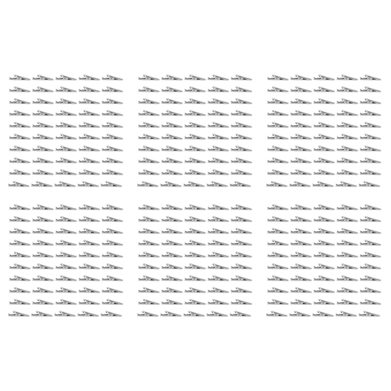 

Зажимы крокодилы из серебристого металла в виде аллигатора, 300 шт.