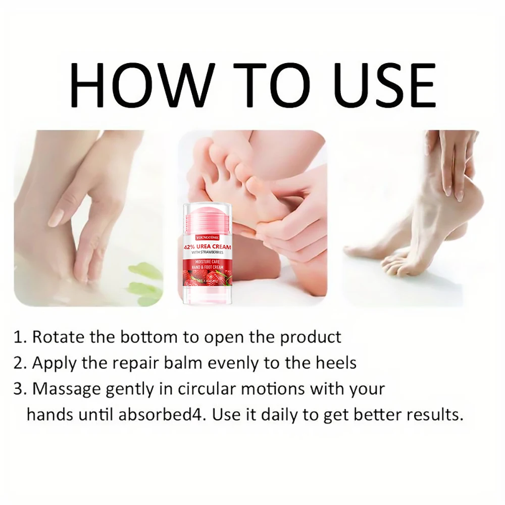 Strawberry-Infused Hydrating & Exfoliating Urea Cream