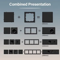 BSEED EU Standard Plastic Frames Mechanical Button Switches 1/2Way Power Sockets With USB Type-c ST/TV/CAT6 DIY Function Parts - Image 2