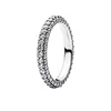 Winter Collection 100%925 Sterling Silver Ring Luxury Love full Zircon ring of different widths Girlfriend Gift women's jewelry 6