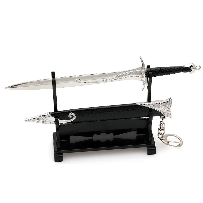 22CM Elf Sting Hobbits Frodo Baggins Bilbo Baggins Middle-earth Weapon Metal Katana Samurai Sword Keychain Ornaments Gift toys 5