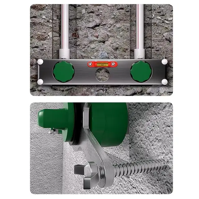 Nivelador De Tuberías Para Agua Fría Y Caliente - Herramienta De Posicionamiento Para Cabezal De Ducha | Soporte De Fijación Ajustable, Accesorios De Reparación En Acero Inoxidable Para Instalaciones
