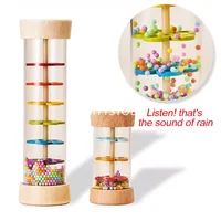 Baby Wooden Rain Sound Pipe Simulation Rain Sound Wooden Toy Gift Hourglass Fun Music Shaker Early Education Enlightenment Toy 1