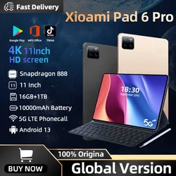 2024 New Original Global Version Tablet Android13 Snapdragon 888 Pad 6 Pro 16GB+1024GB 5G Dual SIM Card TEL or WIFI HD 4K Mi Tab