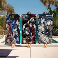 B-Black B-Butler Anime Bath Towel Microfiber Soft Water Absorbing Breathable For Girl Kids Decorative Cartoon Beach Towel 1
