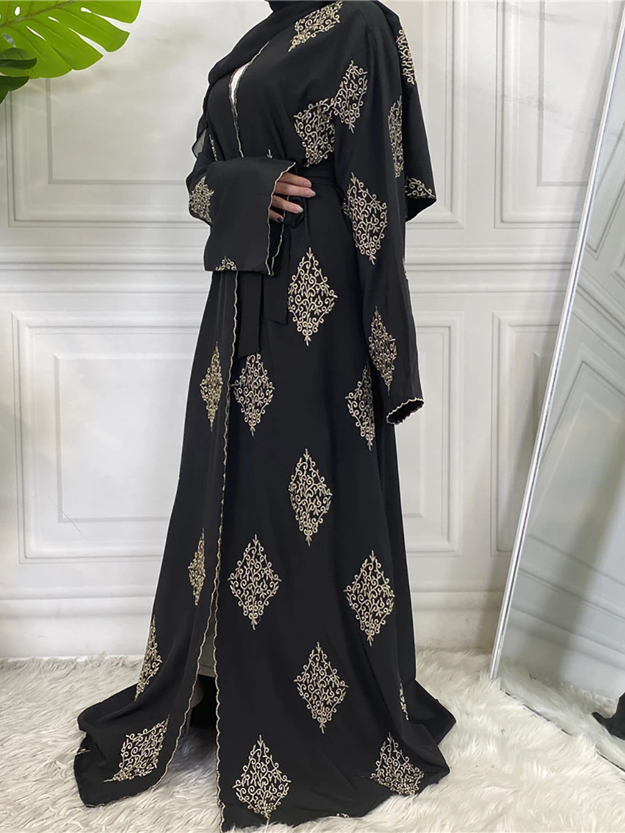 Modest Abaya Ramadan Dubai Robe Femme Musulmane Turkey Kaftan Islamic Clothing Muslim For Women Kimono Caftan Marocain Cardigan - Image 3