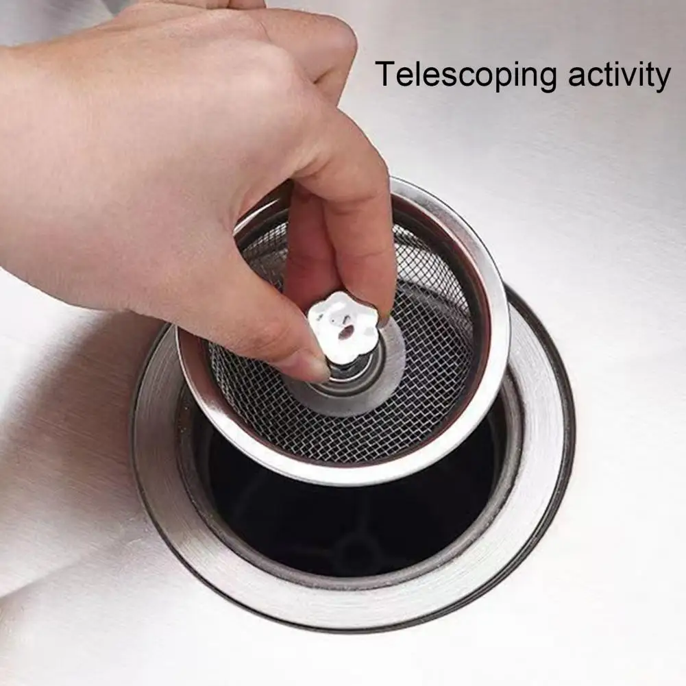 Stainless Steel Sink Strainer Waste Disposer Outfall Strainer Sink Filter Hair Sewer Outfall Kitchen Accessories Kitchen Tool