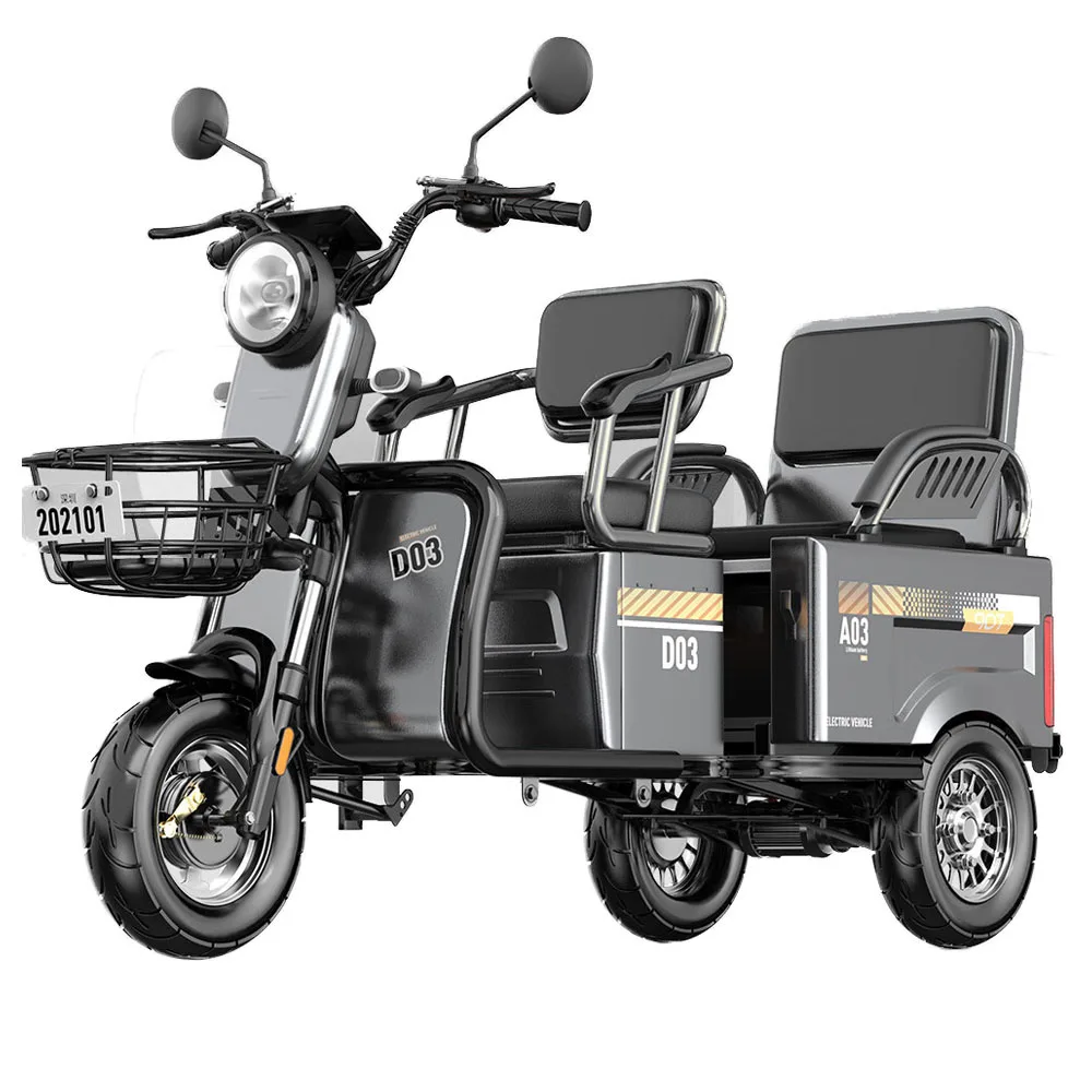 

1000W 72V 110Ah Lithium Battery Electric Tricycle For Old People Vacuum Tire Dual-Use