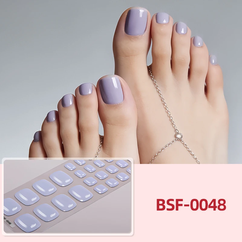 여름 그라데이션 베이크프리 젤 발톱 스티커 34매 셀프 접착 풀커버 프레스온 풋..