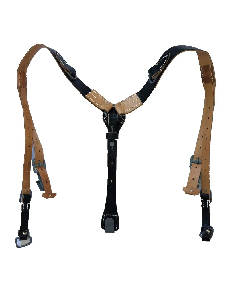 Reproduction Cosplay tactics German Y style Shoulder Straps Leather Suspenders