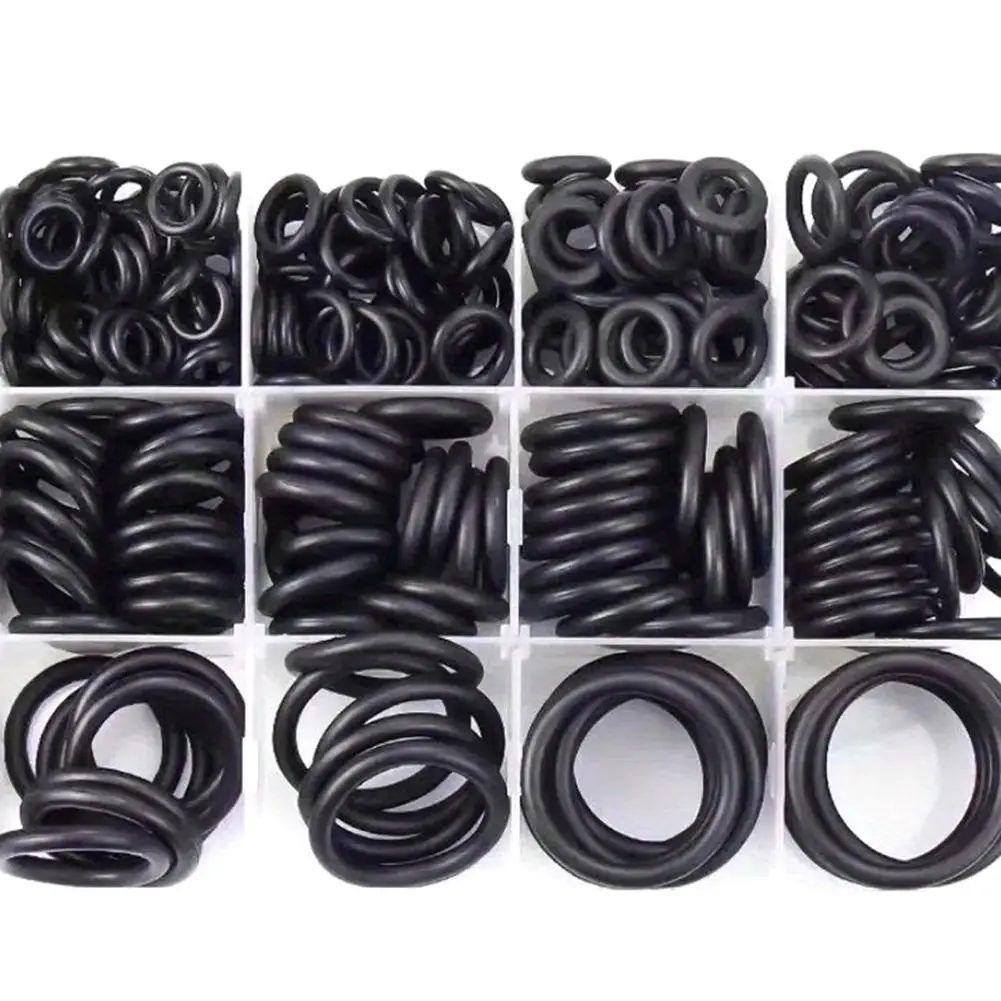 225-teiliges Gummi-O-Ring-Sortiment, schwarze O-Ringe für Armaturen, Automobil, Luft, Gas, Sanitär, Abdichtung und Reparatur – Detail 8